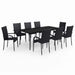 Set mobilier de grădină, negru, 9 piese - WALTI WALTI