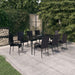 Set mobilier de grădină, negru, 9 piese - WALTI WALTI