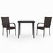 Set mobilier de grădină, 3 piese, maro și negru - WALTI WALTI