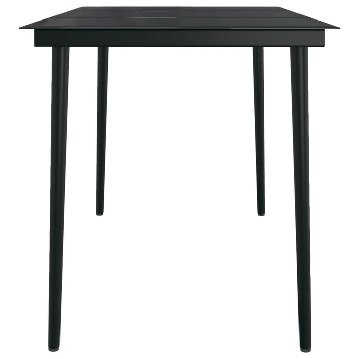 Set de servit masa pentru grădină, 7 piese, negru WALTI