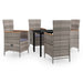 Set mobilier pentru grădină, cu perne, 5 piese, gri - WALTI WALTI