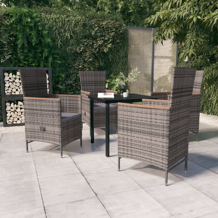 Set mobilier pentru grădină, cu perne, 5 piese, gri - WALTI WALTI
