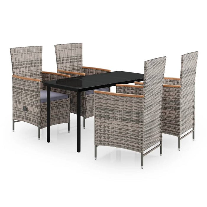 Set mobilier pentru grădină, cu perne, 5 piese, gri - WALTI WALTI