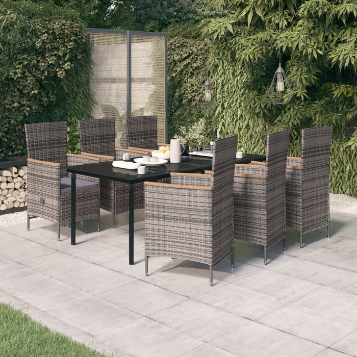 Set mobilier pentru grădină, cu perne, 7 piese, gri - WALTI WALTI