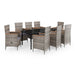 Set mobilier pentru grădină, cu perne, 9 piese, gri - WALTI WALTI