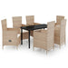 Set mobilier pentru grădină, cu perne, 7 piese, bej - WALTI WALTI