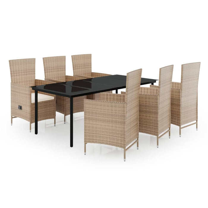 Set mobilier pentru grădină, cu perne, 7 piese, bej - WALTI WALTI