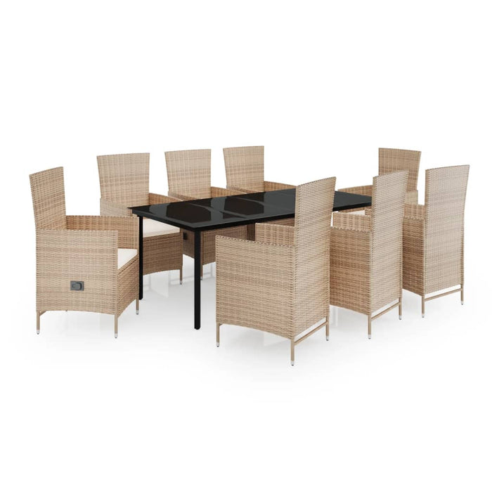 Set mobilier pentru grădină, cu perne, 9 piese, bej - WALTI WALTI