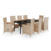 Set mobilier pentru grădină, cu perne, 9 piese, bej - WALTI WALTI