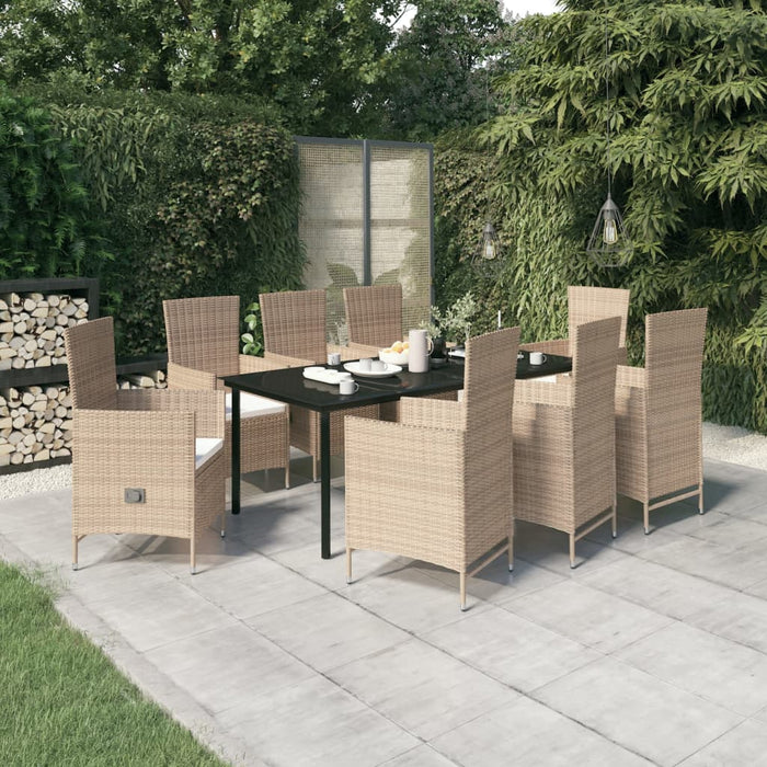 Set mobilier pentru grădină, cu perne, 9 piese, bej - WALTI WALTI