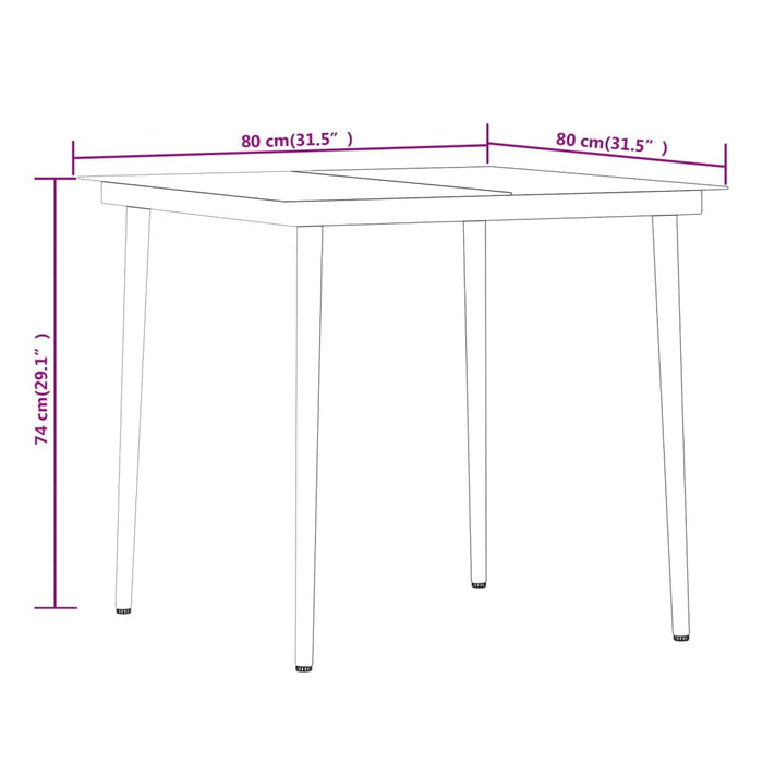 Set mobilier de grădină cu perne, 3 piese, negru - WALTI WALTI