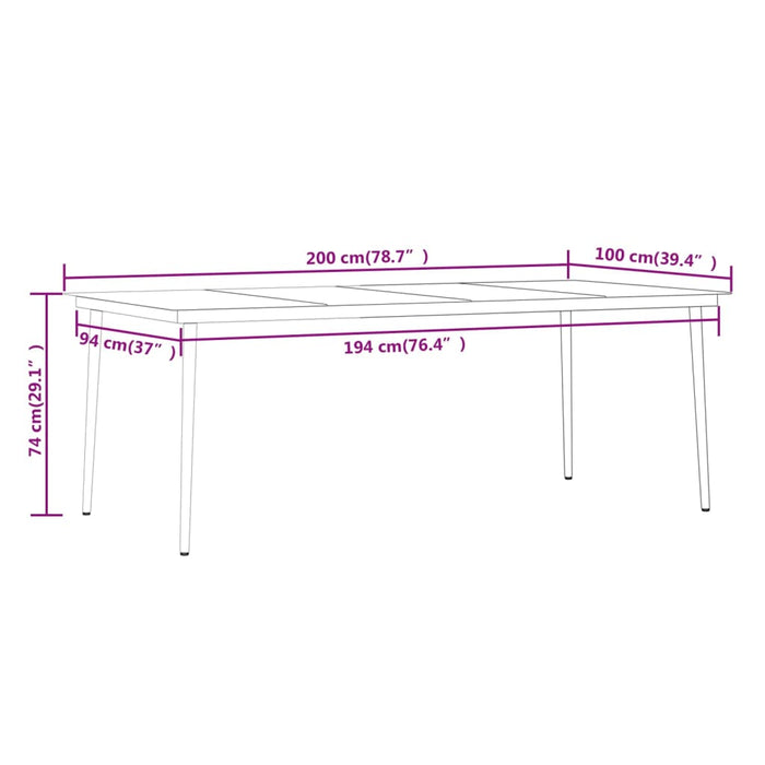 Set mobilier de grădină cu perne, 9 piese, negru - WALTI WALTI