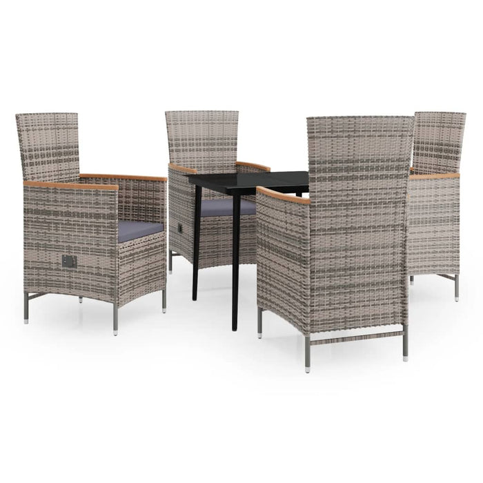 Set mobilier pentru grădină cu perne, 5 piese, gri - WALTI WALTI