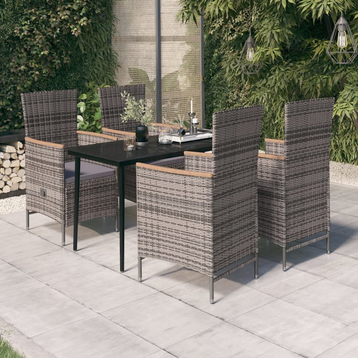 Set mobilier pentru grădină cu perne, 5 piese, gri - WALTI WALTI