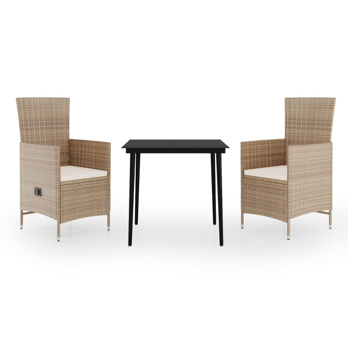 Set de mobilier de grădină, cu perne, 3 piese, bej - WALTI WALTI