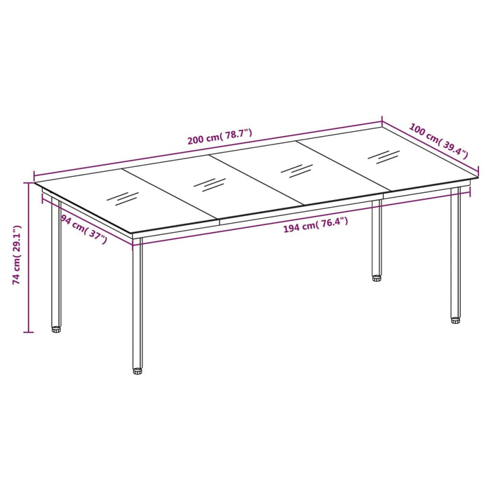 Set mobilier pentru grădină cu perne, 9 piese, gri WALTI