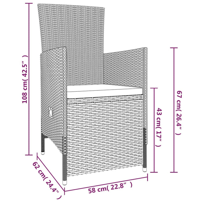 Set mobilier pentru grădină cu perne, 9 piese, bej - WALTI WALTI