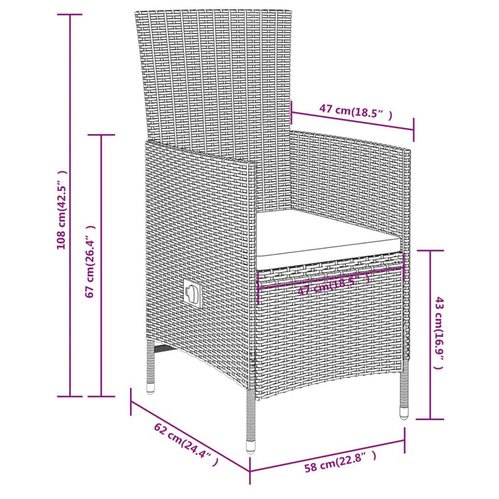 Set mobilier pentru grădină cu perne, 9 piese, bej - WALTI WALTI