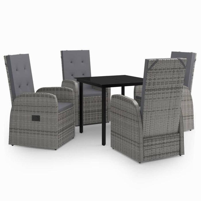 Set mobilier pentru grădină cu perne, 5 piese, gri - WALTI WALTI