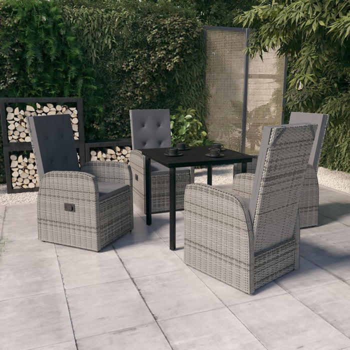 Set mobilier pentru grădină cu perne, 5 piese, gri - WALTI WALTI