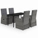 Set de mobilier pentru grădină, cu perne, 5 piese, gri - WALTI WALTI