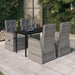 Set de mobilier pentru grădină, cu perne, 5 piese, gri - WALTI WALTI