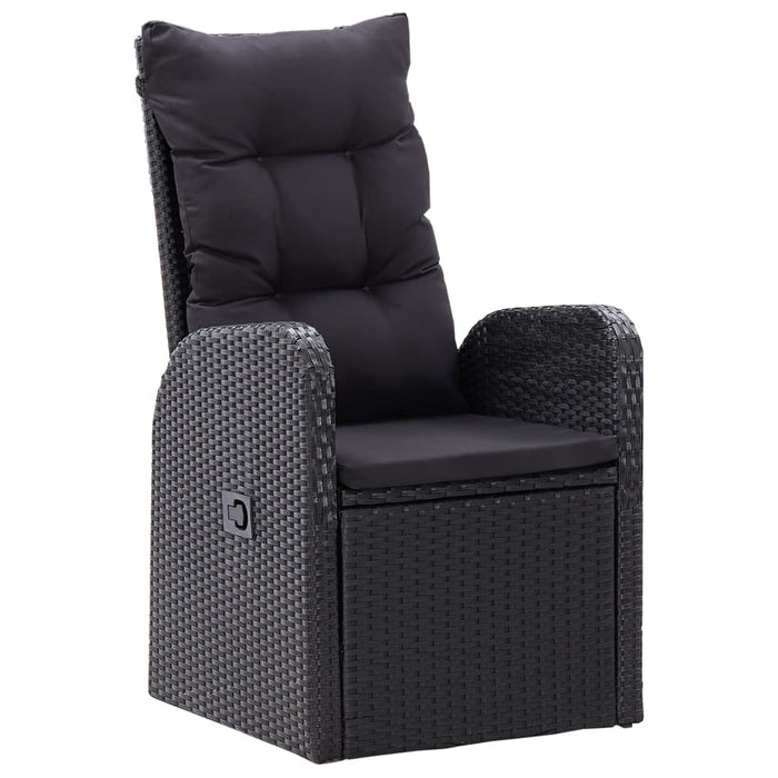 Set masă pentru grădină, 5 piese, cu perne, negru - WALTI WALTI