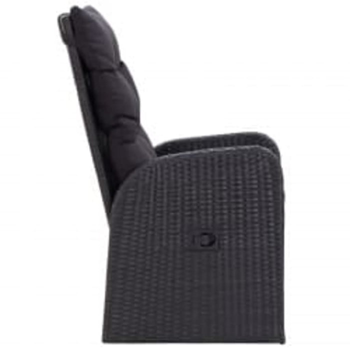 Set masă pentru grădină, 5 piese, cu perne, negru - WALTI WALTI