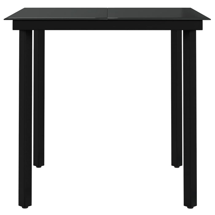 Set masă pentru grădină, 5 piese, cu perne, negru - WALTI WALTI