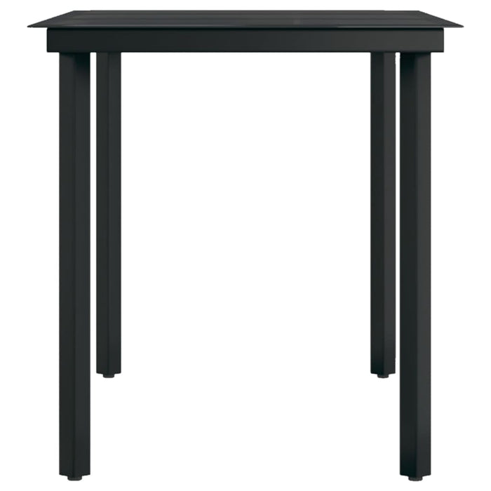 Set masă pentru grădină, 5 piese, cu perne, negru WALTI