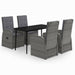 Set de mobilier pentru grădină, cu perne, 5 piese, gri - WALTI WALTI