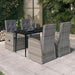 Set de mobilier pentru grădină, cu perne, 5 piese, gri - WALTI WALTI
