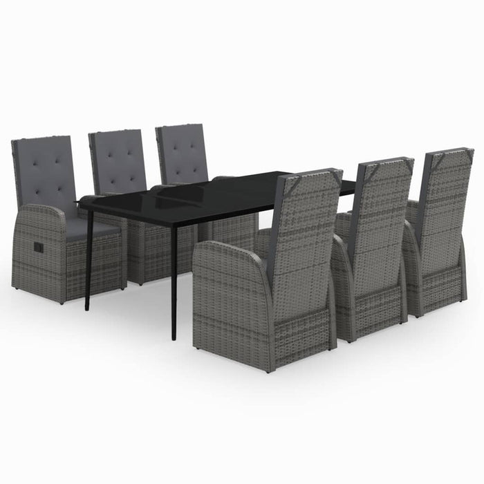 Set de mobilier pentru grădină, cu perne, 7 piese, gri - WALTI WALTI