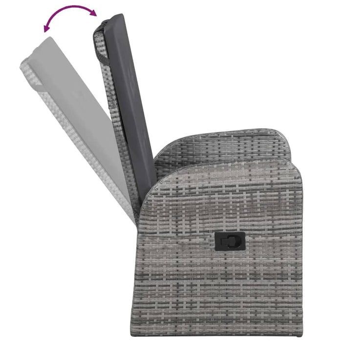 Set de mobilier pentru grădină, cu perne, 7 piese, gri - WALTI WALTI