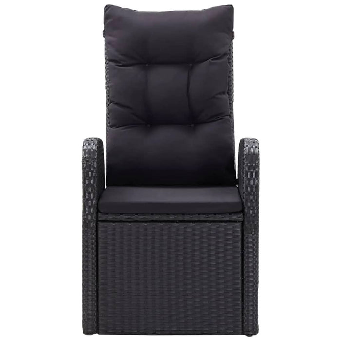 Set mobilier de grădină cu perne, 9 piese, negru WALTI