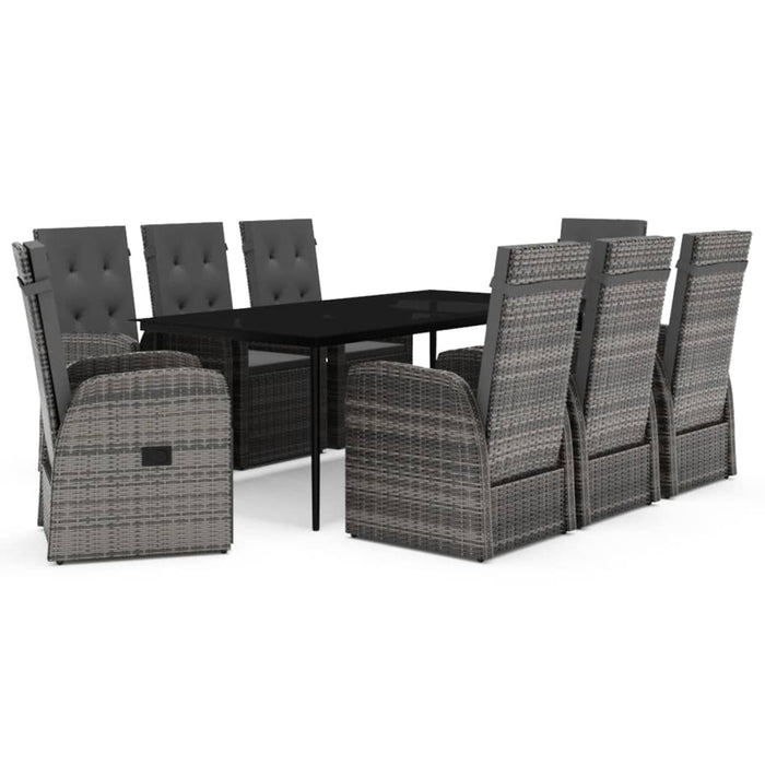 Set mobilier pentru grădină, cu perne, 9 piese, gri - WALTI WALTI