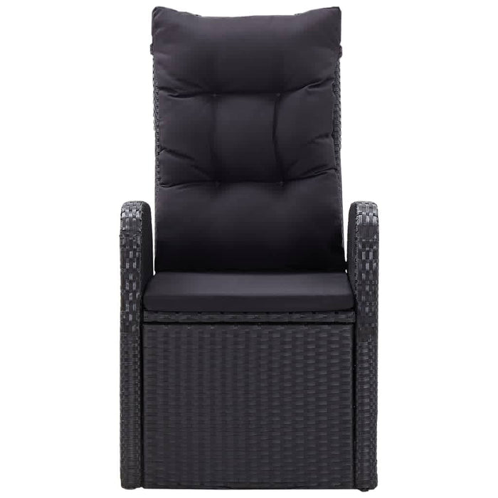Set de masă pentru grădină, 7 piese, cu perne, negru - WALTI WALTI