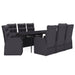 Set mobilier de grădină cu perne, 9 piese, negru - WALTI WALTI