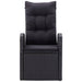 Set mobilier de grădină cu perne, 9 piese, negru - WALTI WALTI