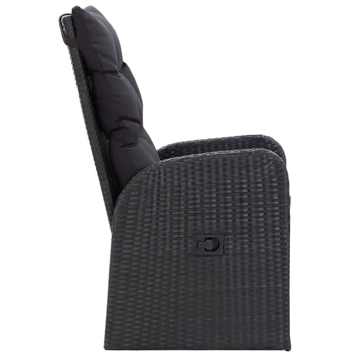 Set mobilier de grădină cu perne, 9 piese, negru - WALTI WALTI