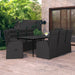 Set mobilier de grădină cu perne, 9 piese, negru - WALTI WALTI