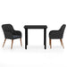 Set mobilier de grădină cu perne, 3 piese, negru - WALTI WALTI