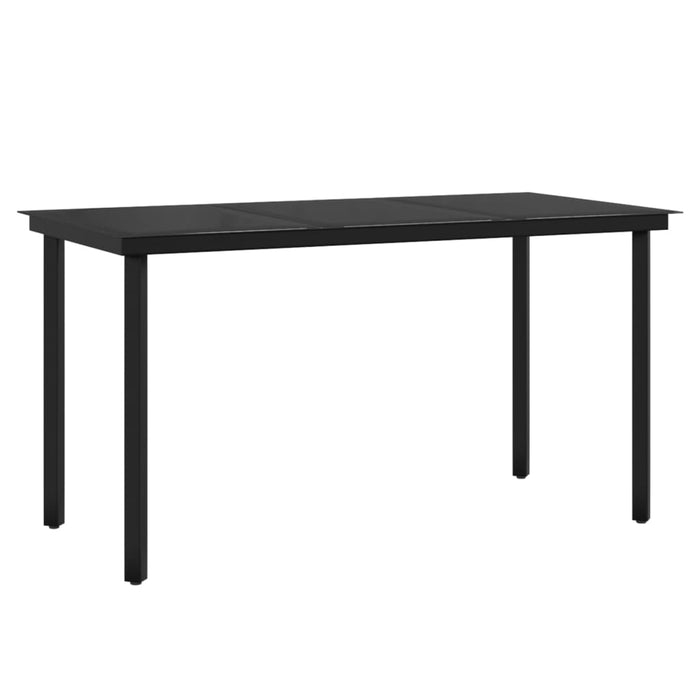 Set de masă pentru grădină, 7 piese, cu perne, negru - WALTI WALTI