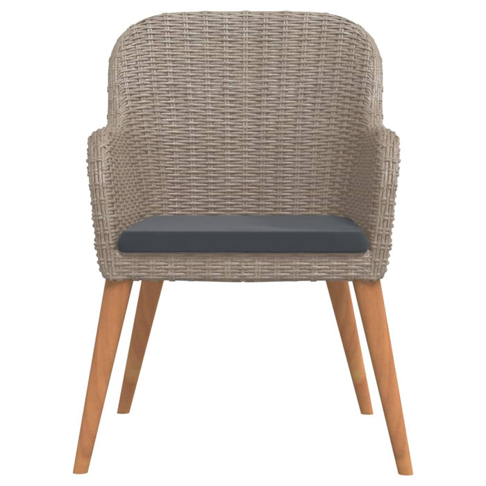 Set mobilier de grădină cu perne, 3 piese, maro WALTI