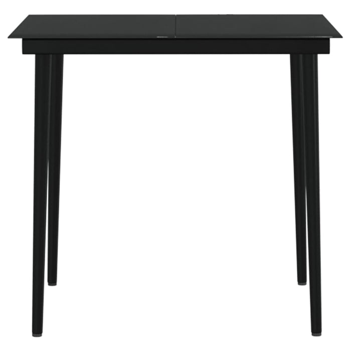 Set mobilier de grădină cu perne, 3 piese, negru - WALTI WALTI