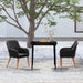 Set mobilier de grădină cu perne, 3 piese, negru - WALTI WALTI