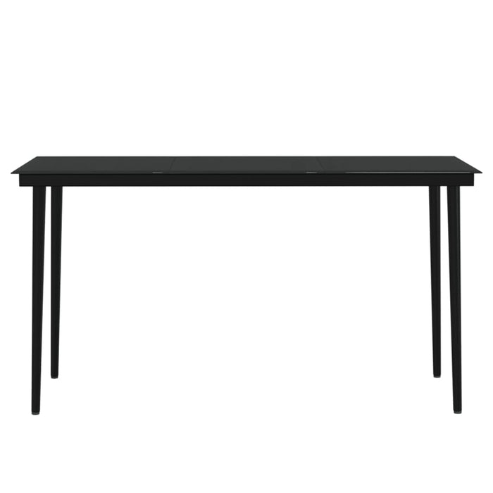 Set de masă pentru grădină, 7 piese, cu perne, negru - WALTI WALTI