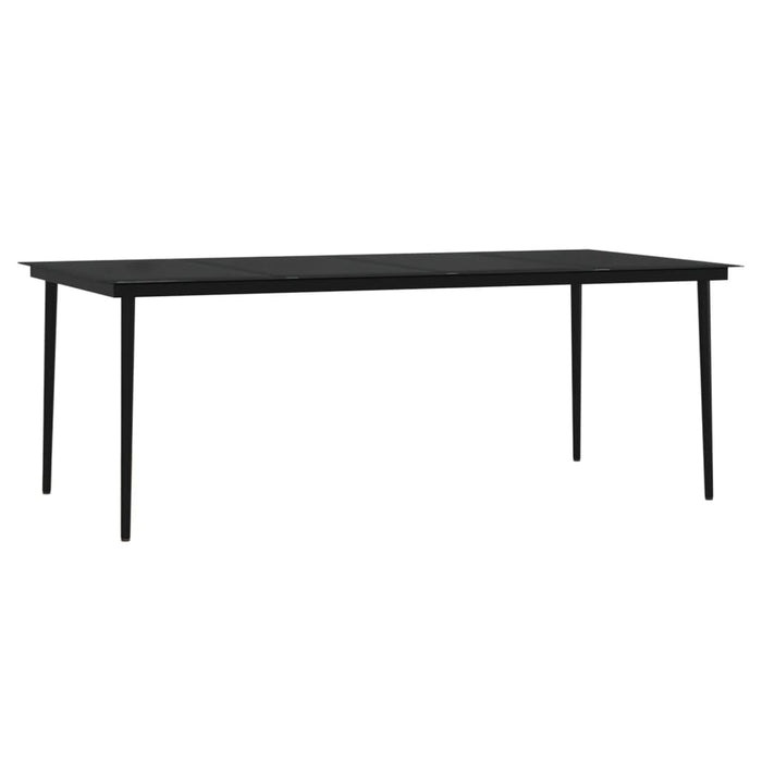 Set de masă pentru grădină, 7 piese, cu perne, negru - WALTI WALTI