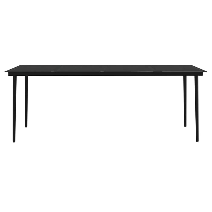 Set de masă pentru grădină, 7 piese, cu perne, negru - WALTI WALTI