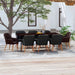 Set mobilier de grădină cu perne, 9 piese, negru - WALTI WALTI